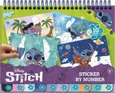 Disney Stitch sticker puzzel boek Totum - vakantie doeboek sticker by number puzzelen op nummer | educatief speelgoed meisjes en jongens sticker by number 25-delig
