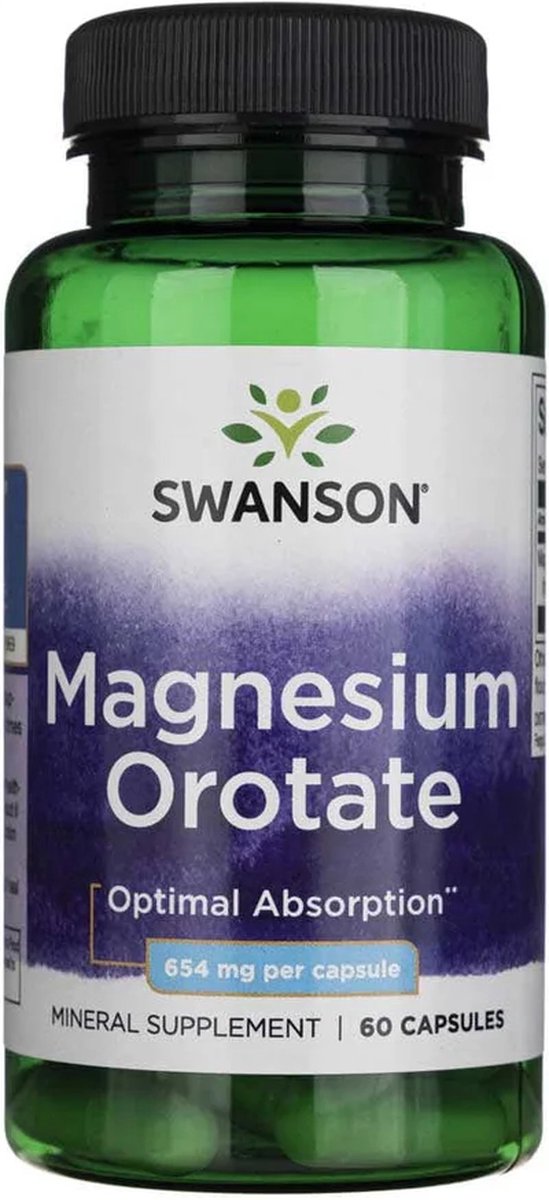 Swanson - Magnesium Orotate - 60 capsules - 654 mg