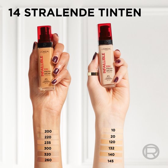 L’Oréal Paris - Infaillible 32HR Fresh Wear Foundation - 200 Langhoudende Foundation met SPF 25 - 30 ml