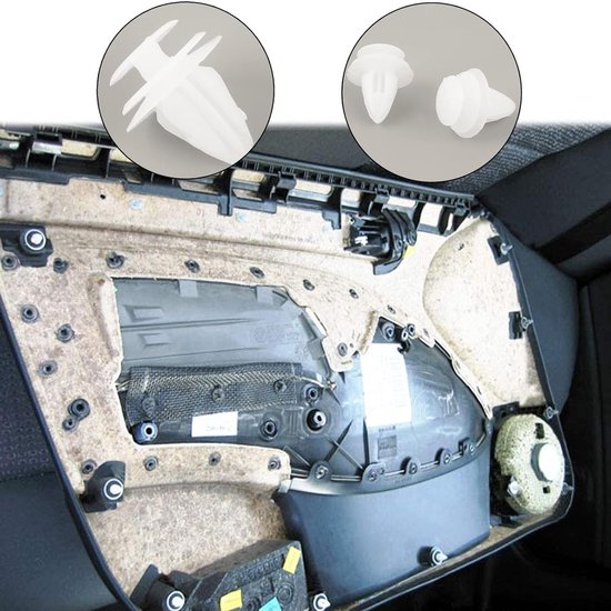 110 stuks Auto Bevestigingsclips, Deurpanelen Clips, Kunststof Bevestigingsclips voor Deurbekleding, Autopanelen, Bumpers, Spatborden, Carrosserie Bevestigingen