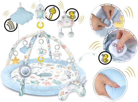 Tapis éducatif interactif Ocean Nukido - bleu