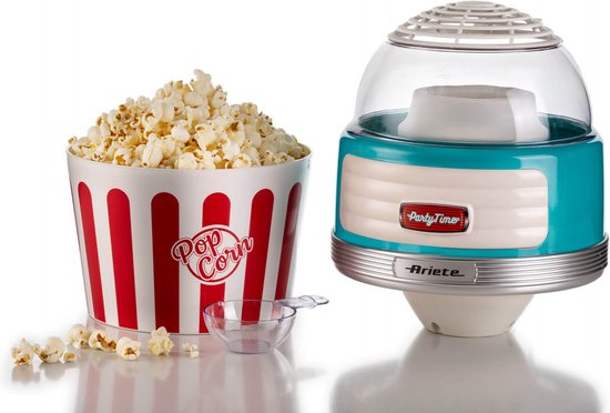 Ariete 2957/01 - 50's Style Popcornmachine - 1100 Watt - Bereidingstijd: 60 gram in 2 min - blauw — afbeelding 2