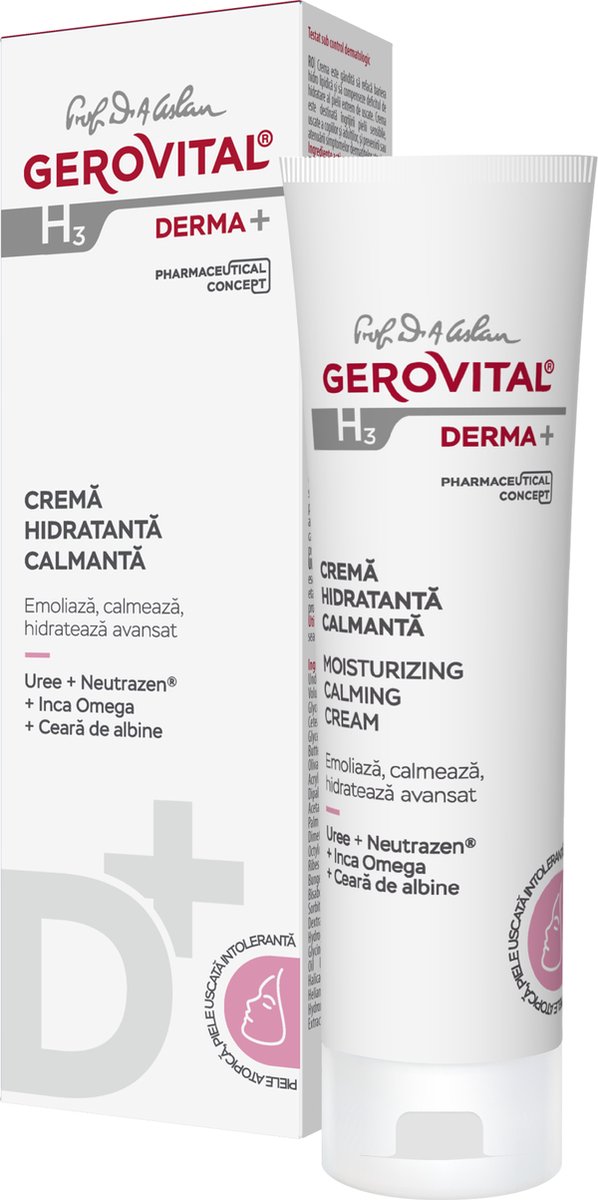 Goedkoopste Verzachtende hydraterende crème- Atopische of droge intolerante huid - 50ml - Gerovital Derma Huidverzorging