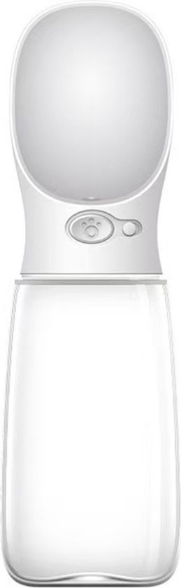 WVspecials Honden Waterfles 550ML Wit - honden fles water - Honden bidon - Honden Drinkfles - Honden bench - Waterfles hond onderweg - Waterfles voor honden - Drinkfles honden voor onderweg - Honden bidon