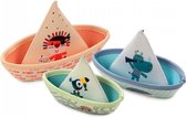 Lilliputiens - 3 Drijvende Badbootjes Jungle - Wanneer Je De Bootjes Omdraait, Worden Het Fonteintjes - Gemaakt Van Neopreen - Geschikt Vanaf 6 Maanden