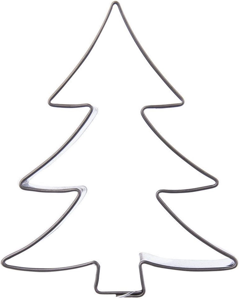 Koekjessnijder Edelstaal Kerstboom 6,7 cm - Vormen - Uitsteekvorm - Cookie - Cutter - Uitsteekvormpjes - Koekjes - Bakken
