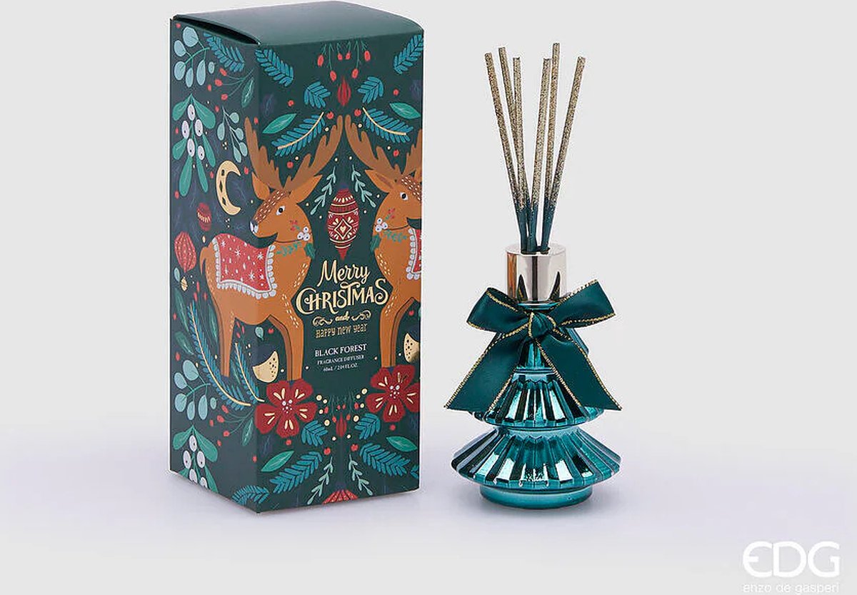 Enzo de Gasperi Vrolijke kerstboom flesparfumeur 60ml H10,50cm Zwarte Woud