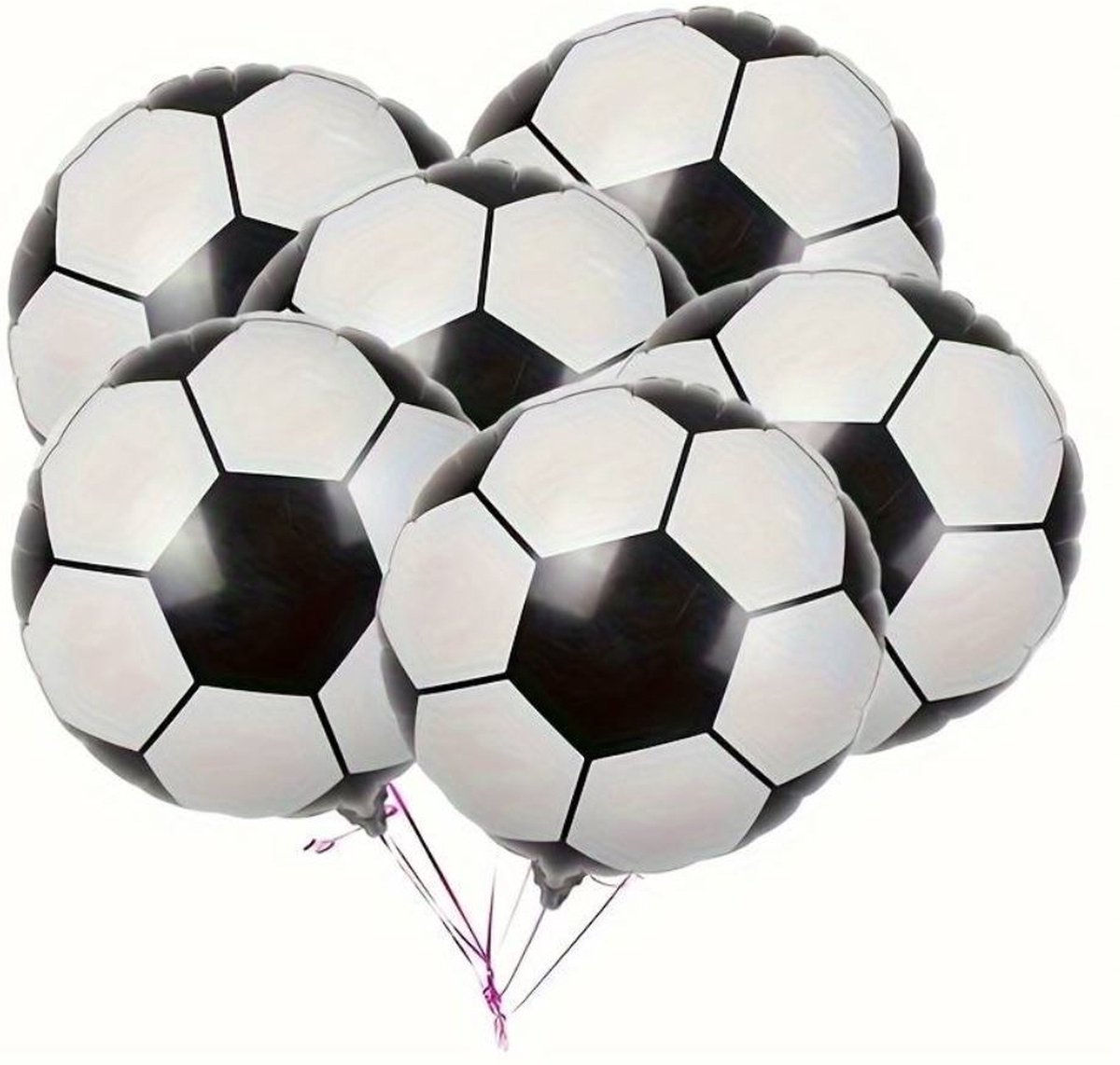 5 stuks folie ballonnen voetbal 24x30 cm