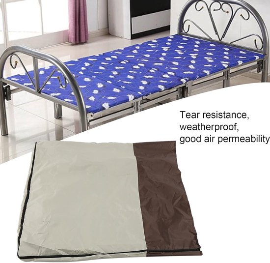 Housse Lit Pliant Housse De Chaise Longue Pliante En Tissu Oxford 210D Avec Cordon Et Fermeture Éclair Imperméable Et Anti-Poussière Housse De Lit De Patio Robuste Housse Lit Pliant 90x190