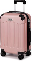 TAN.TOMI Valise de voyage à 4 roulettes - Bagage à main 41L Bagage soute - Serrure à combinaison - Valise de voyage - Valise trolley à Roues - Or rose