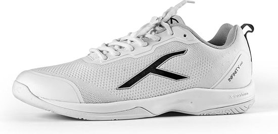 HUNDRED Infinity Pro Non-Marking Professionele Badmintonschoen voor Heren (Wit/Zwart, EU 43/UK 9/US 10) | Materiaal: Polyester/Mesh | Geschikt voor Zaaltennis/Squash/Tafeltennis/Basketbal & Padel