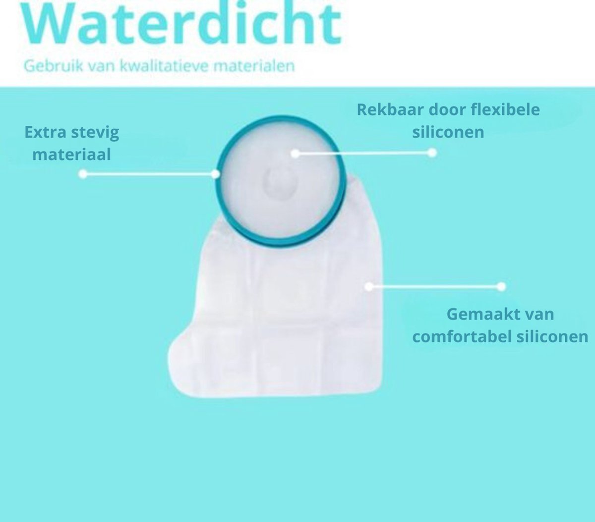 Gipsbeschermer douche - Gips hoes voor hand / pols - Shower cover - waterdicht - 1 stuk - Houd het gips droog - Douchegips - Douchehoes - Gipshoes Hand - Gipshoes pols - Douche hoes- Water beschermer - Gipsbeschermer — afbeelding 4