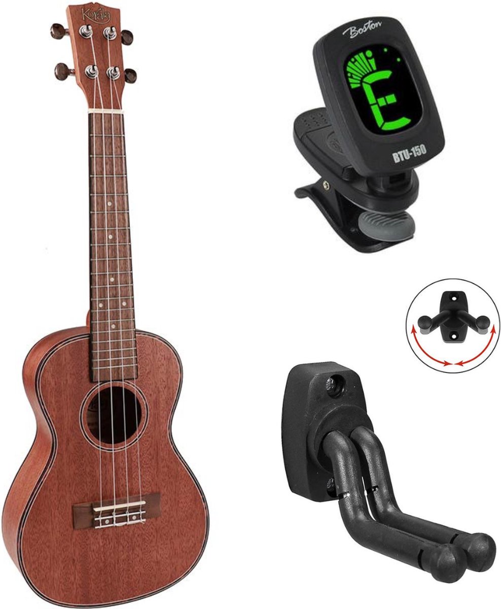 Korala UKC-210 bundel Naturel Performer Series Concert ukulele