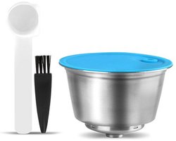 3 delige Herbruikbare RVS Dolce Gusto Capsule met Maatschep en Reinigingsborstel - Bespaar Geld en Bescherm het Milieu