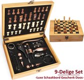 Set 37 Pièces Vin Et Échecs - Accessoires à Vin Avec Jeu D'échecs, Idéal Pour Cadeau