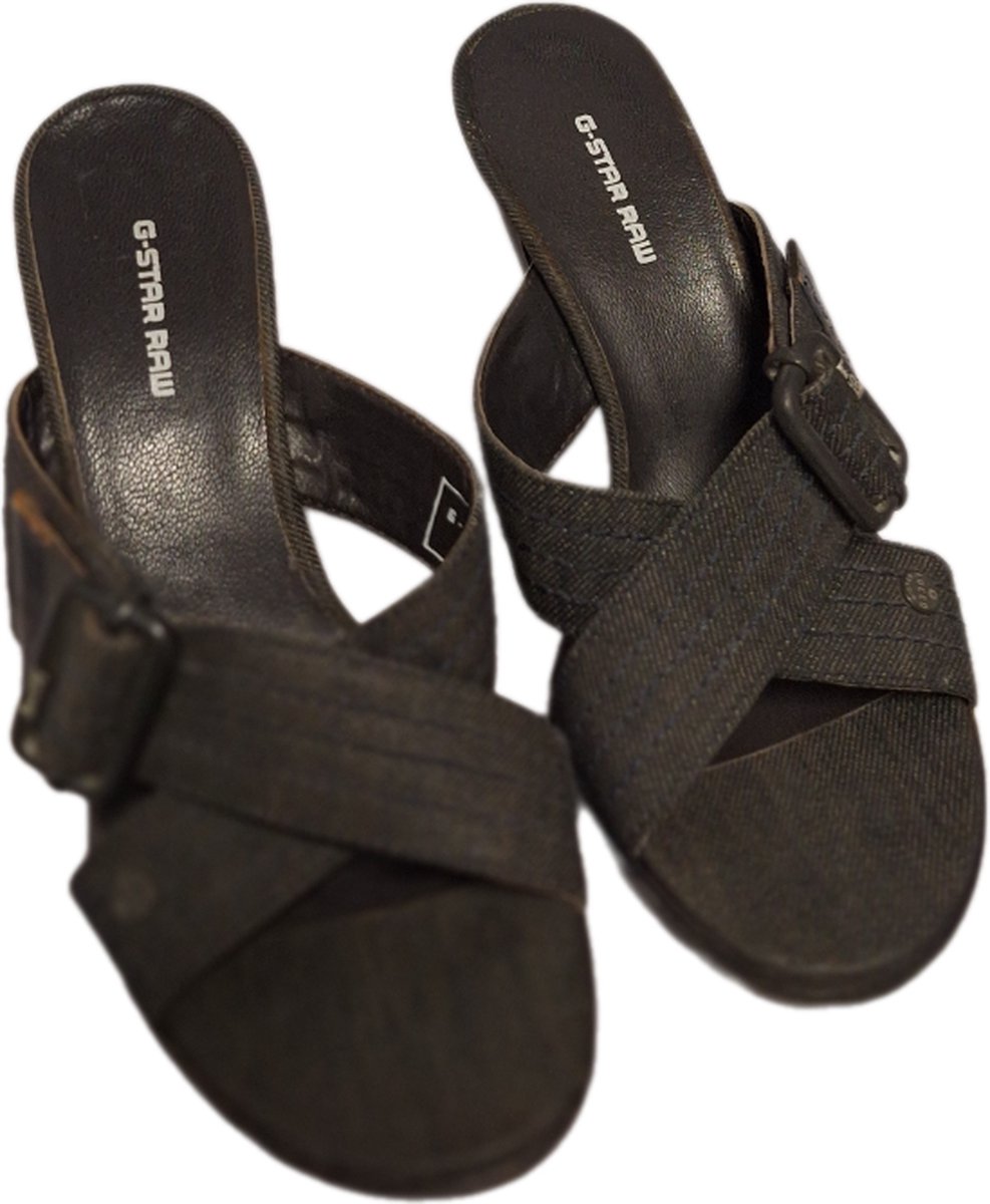 Goedkoopste GSTAR/RAW-BRIDGER-SANDAL-BLACK DENIM-SIZE 39