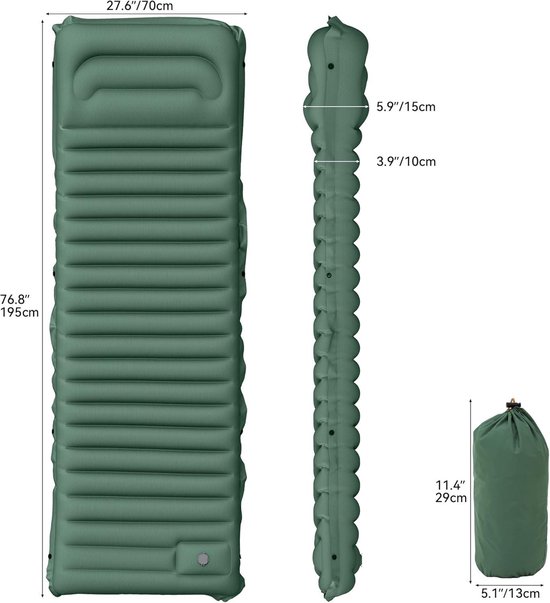 YITAHOME Campingmat, 10 cm verdikte ultralichte YITAHOME Campingmat, 10 cm verdikte ultralichte