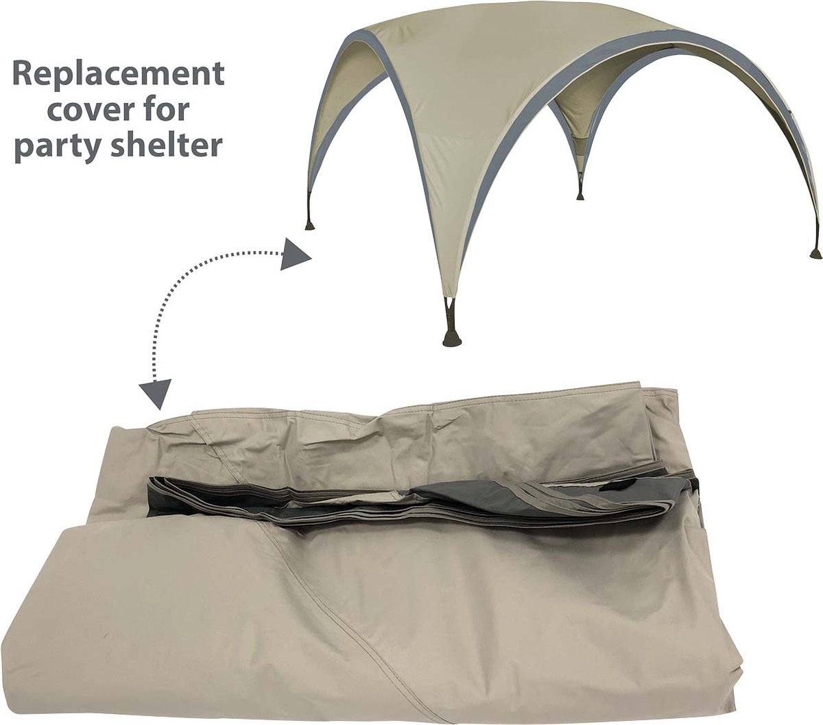 Bo-Garden Los doek voor Party Shelter - Partytent medium - 37x37x239 Meter