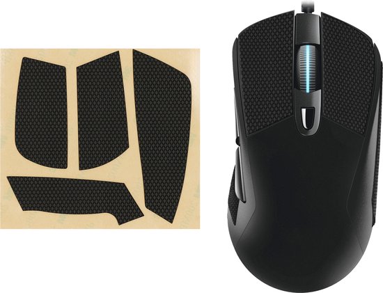 kwmobile gaming muis grip tape geschikt voor Logitech G403 muis - Antislip muistape grip - Muis grip tape in zwart