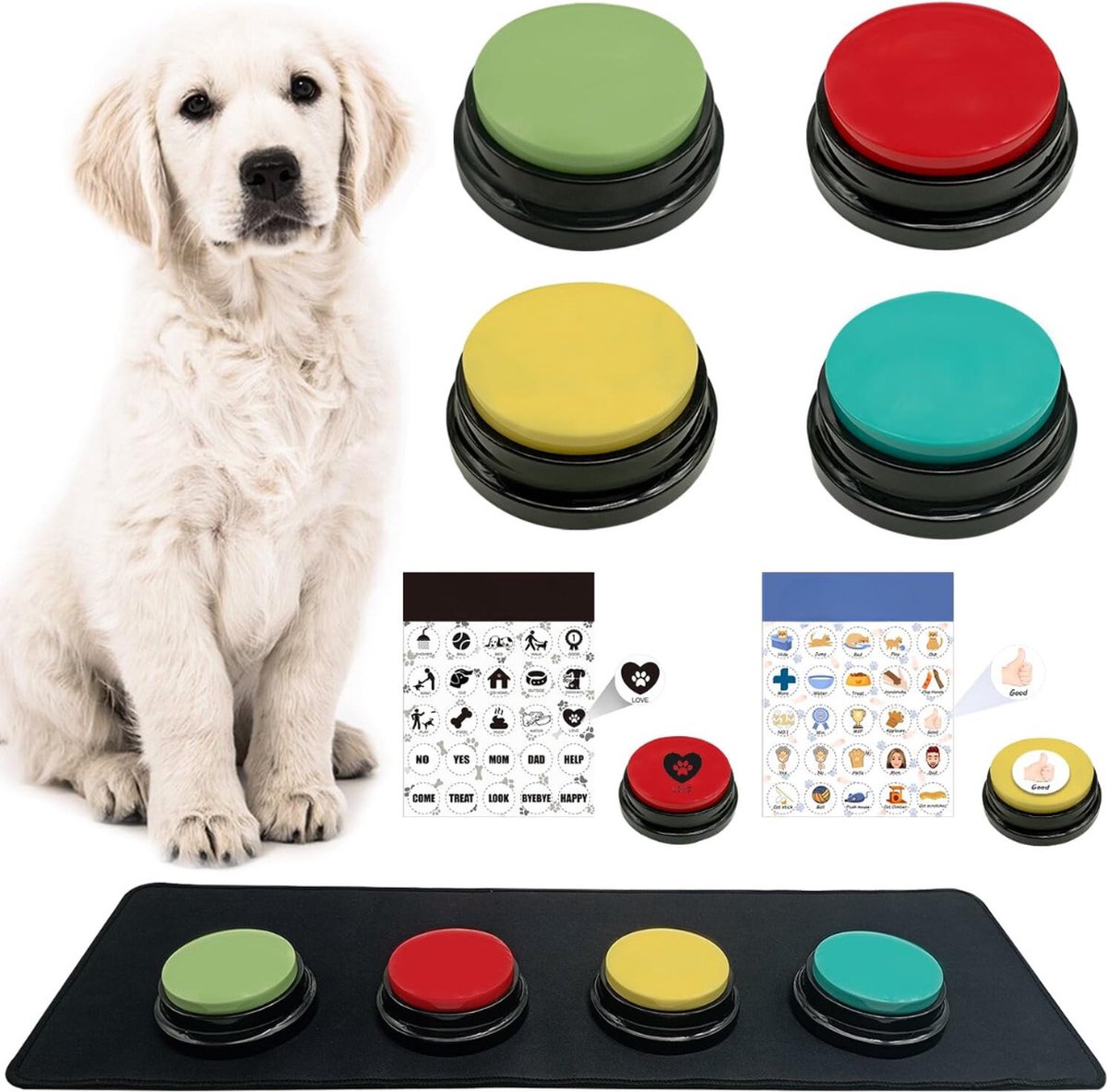 Vulpes Goods Praatknop voor Honden met Speelmat - Dogbuttons-Laat uw Huisdier spreken