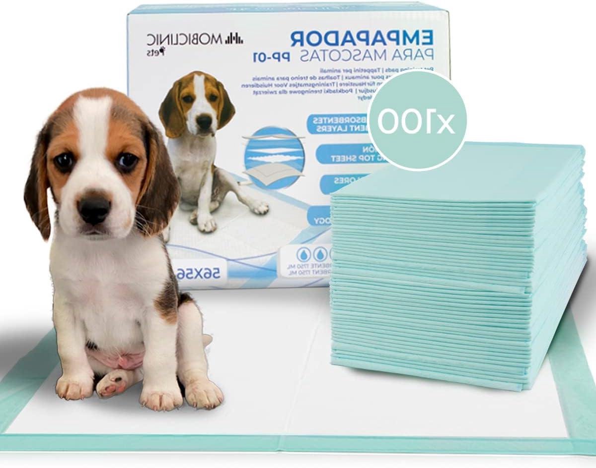 Pets Pack 100 Honden Trainingsmatten XL 56x56 cm 6 Lagen Ultrabevestigend Europese Hygiënische Onderlegger Puppy's Wegwerpproducten Huisdierentraining Katten