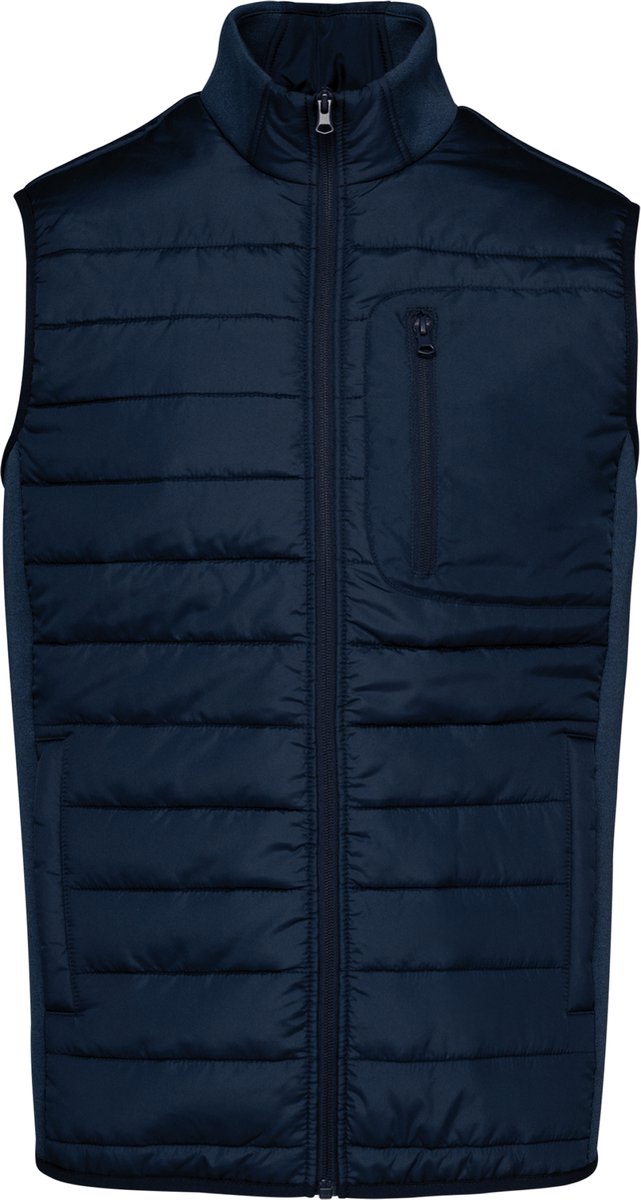 Kariban Herenbodywarmer in twee stoffen K6170 - Mid Navy / Midnight Navy Heather - 3XL
