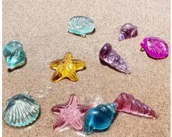 foto van Acryl schelpen - sensory schelpen speelgoed - speelrijst - kinetic sand - montessori speelgoed - gem stone