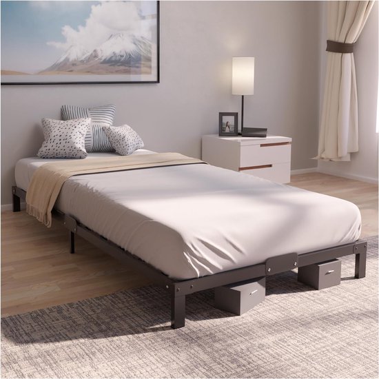 FetiNes Bed Eenpersoonsbed, metalen bedframe, jeugdbed met lattenbodem