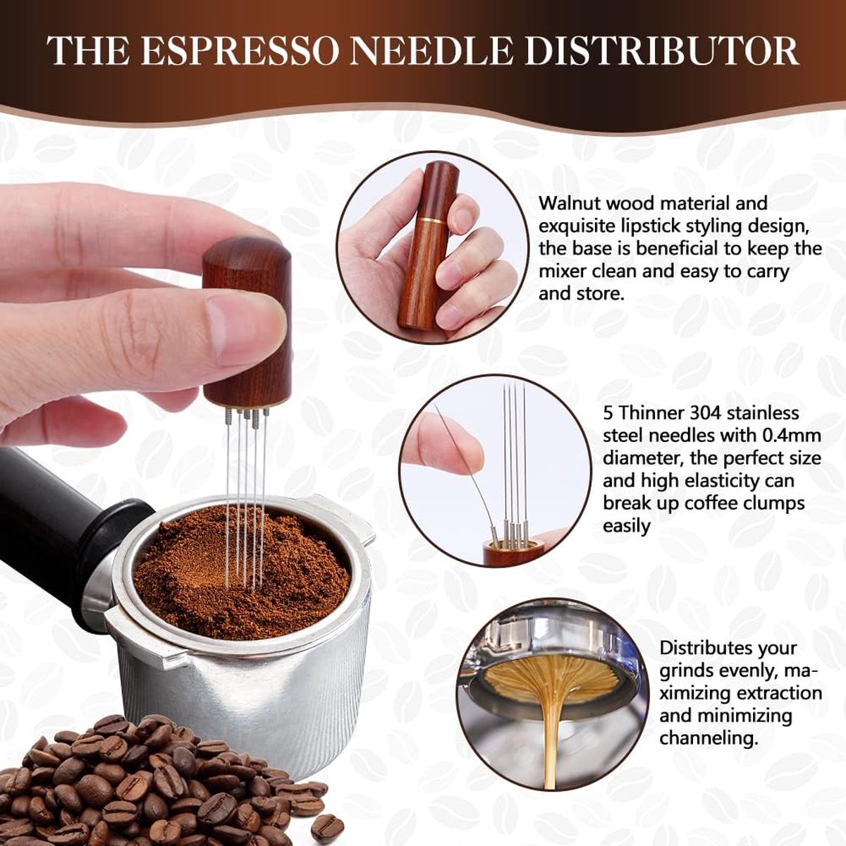Ultimate Koffiestamper 51 mm: Roestvrij Stalen Espresso Pers Met Siliconen Mat Voor De