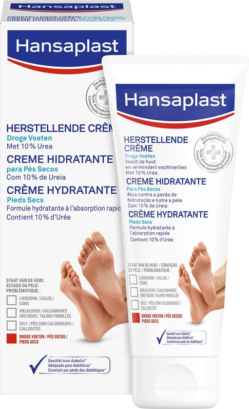 Hansaplast Herstellende Voetcreme - Voet Verzorging - Droge Voeten Creme - 100ml