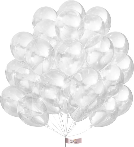 Luna Balunas Set Ballonnen Transparant Doorzichtig Baby Shower Kraamfeest Verjaardag Geboorte Fotoshoot