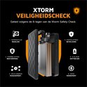 Gedemonteerde Xtorm powerbank die de 6-voudige veiligheidscheck toont.