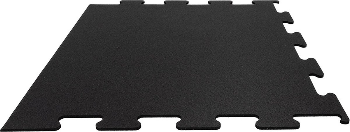 Sportvloer Puzzel tegel - 106x106cm - 10mm – Zwart – Zijstuk