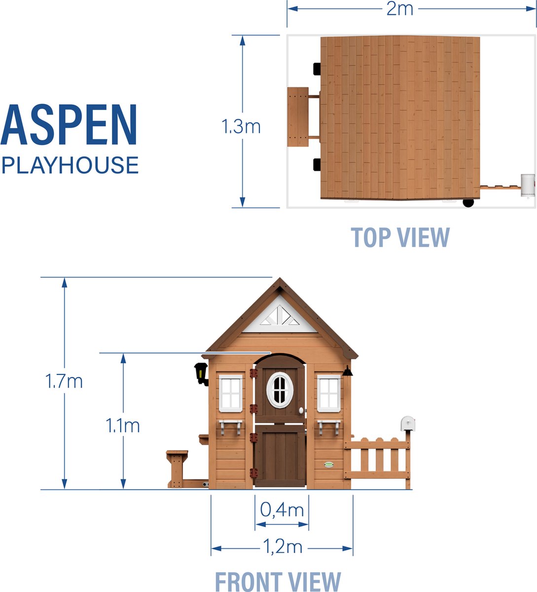 Backyard Discovery Aspen Houten Speelhuis - met Speelkeukentje, brievenbus en meer — afbeelding 2