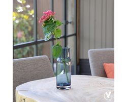 Vaas Vire Blue | Blauw | Mondgeblazen glas | Ø7 x H19 cm
