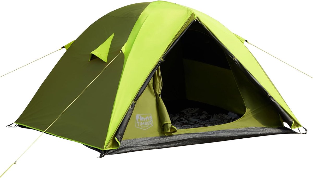 Campingtent voor 4 personen, blackout 4-persoons tent, waterdicht, 3000 mm, koepeltent, familietent, festivaltent voor camping, reizen, trekking, tuin