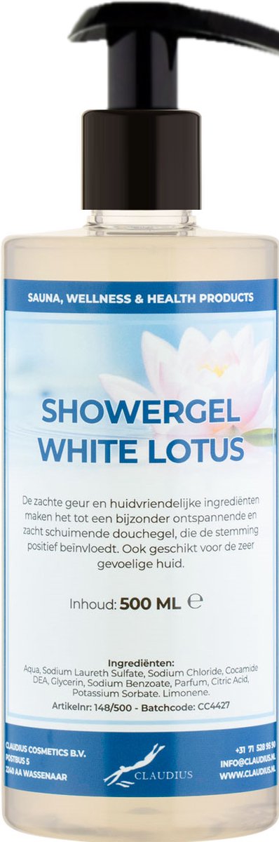 Goedkoopste Douchegel White Lotus 500 ml - met gratis pomp - Showergel