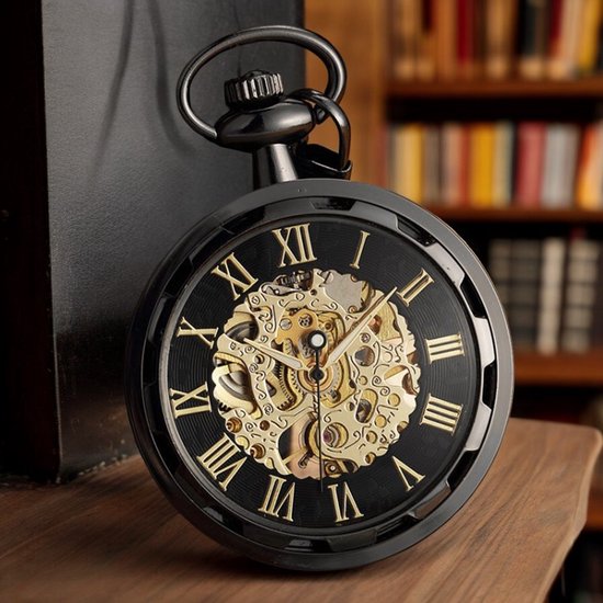Nezr Mechanisch Zakhorloge voor Mannen Klassiek Herenhorloge met Ketting Stijlvol. bol