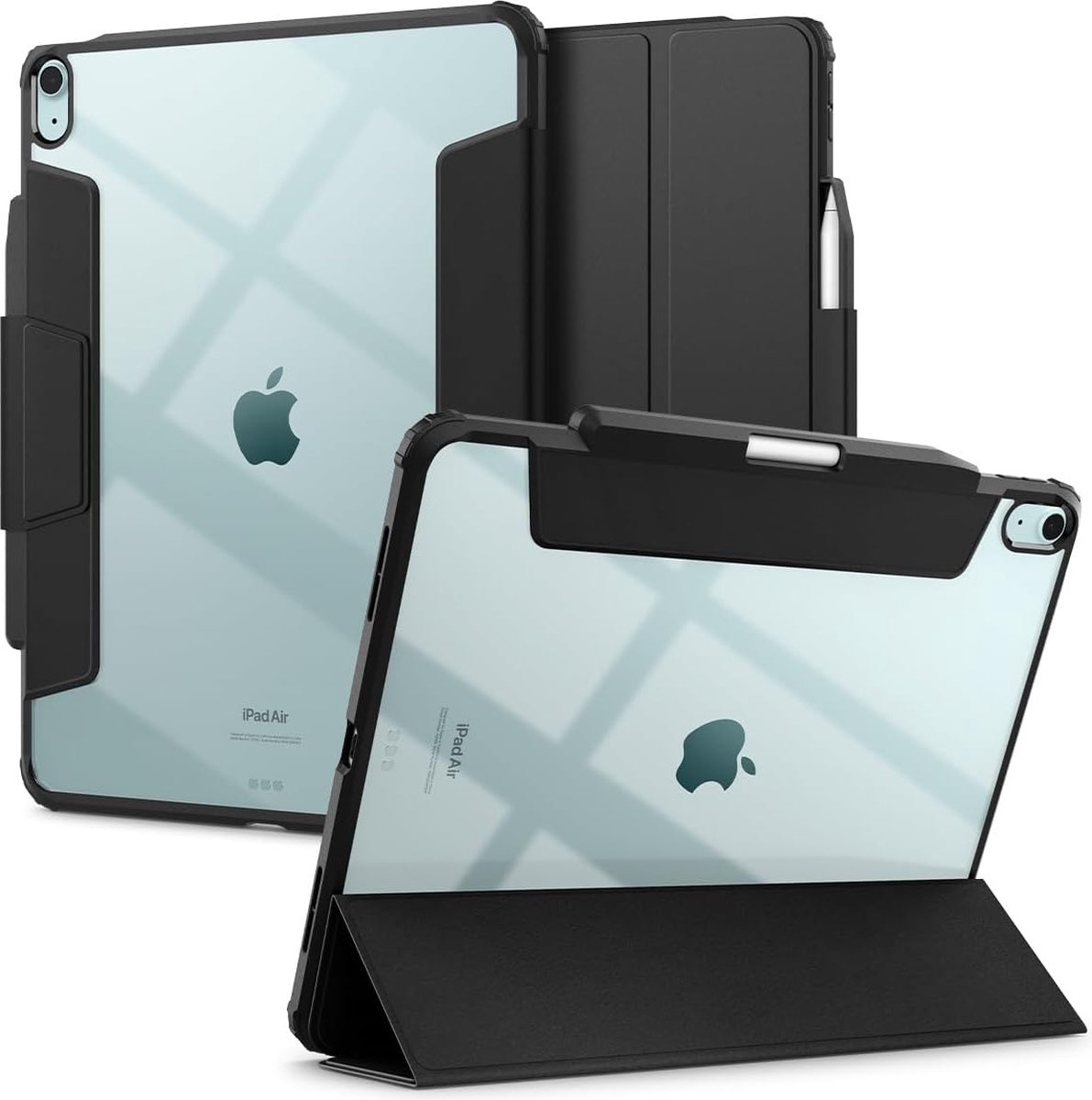 Spigen Geschikt voor Apple iPad Air 6 13 inch (M2) 2024 - Ultra Hybrid - Book Case Hoesje - Zwart
