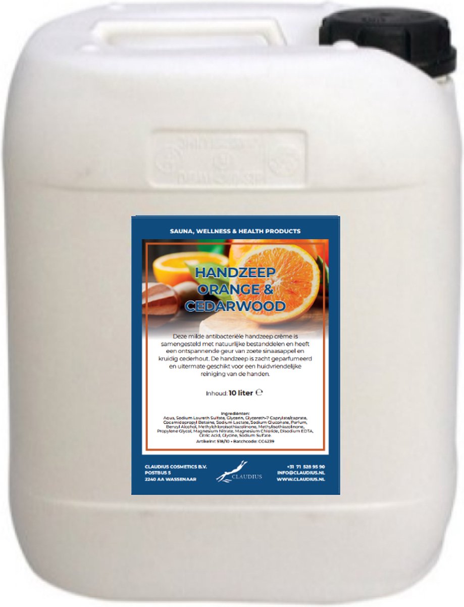 Goedkoopste Handzeep Sweet Orange & Cedarwood 10 liter - navulling