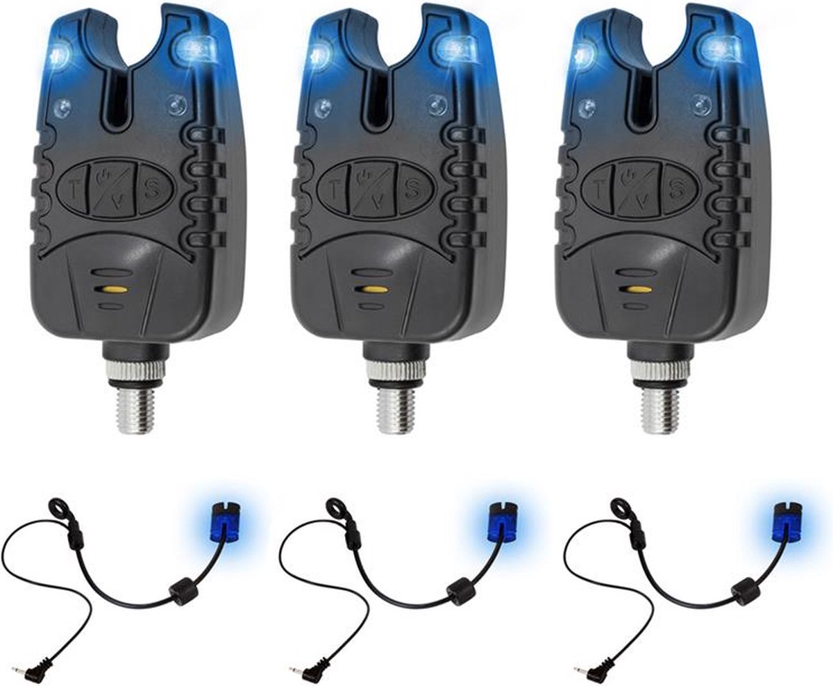 Eurocatch Beetmelderset incl Hangers - Karpervissen - Electronische beetverklikker - Blue leds - Waker