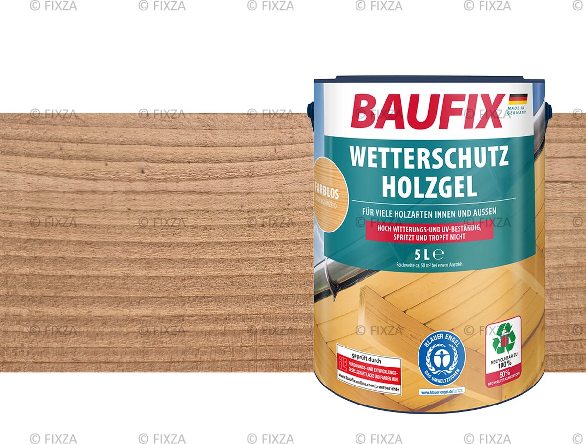 BAUFIX Houtbeschermende Gel- Beits kleurloos 5 Liter