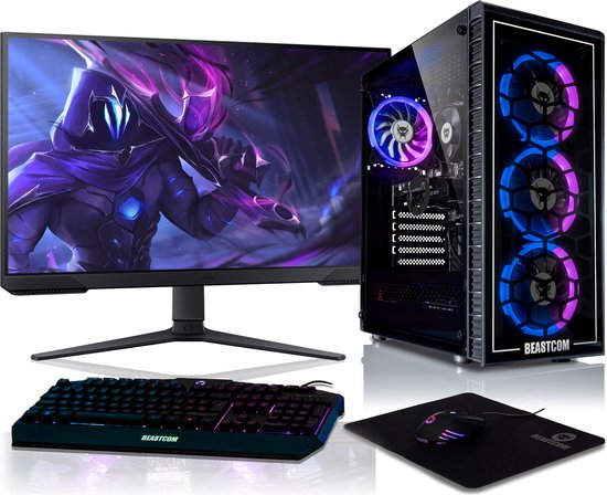 VIBOX SG-VII-64 PC Gamer Complet • 27 Écran • Intel Core i9 10900F 5,2 GHz • Nvidia RTX 4060 OC 8 Go • 16 Go RAM • 1 to NVMe M.2 SSD • 700W PSU • Windows 11 • WiFi