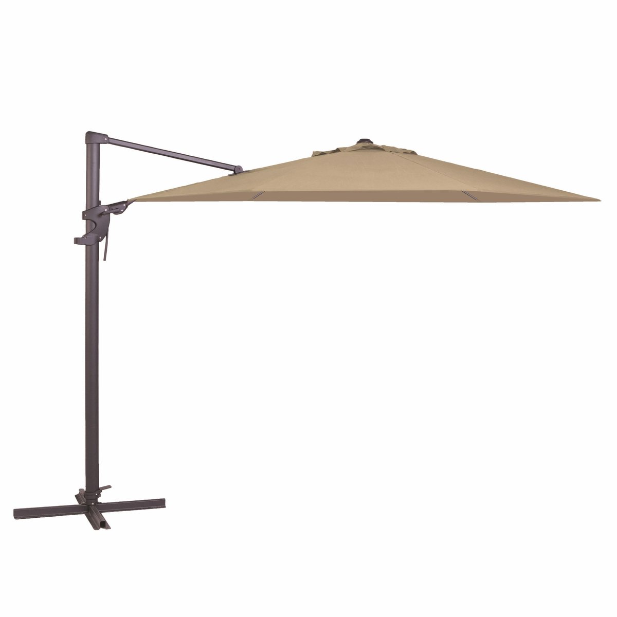Madison - Parasol Monaco Flex Round Ecru - 330cm - Bruin