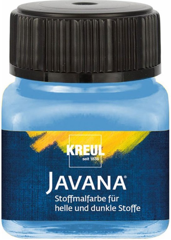 Javana lichtblauwe textielverf 20ml – Voor licht en donker gekleurd textiel