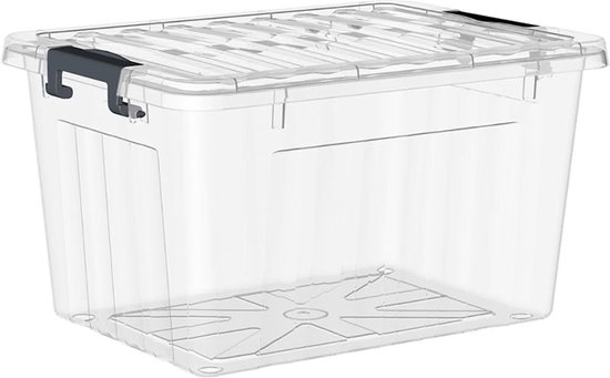Cetomo 15L*3 Boîtes de Rangement avec Couvercles, Boîte de Rangement en