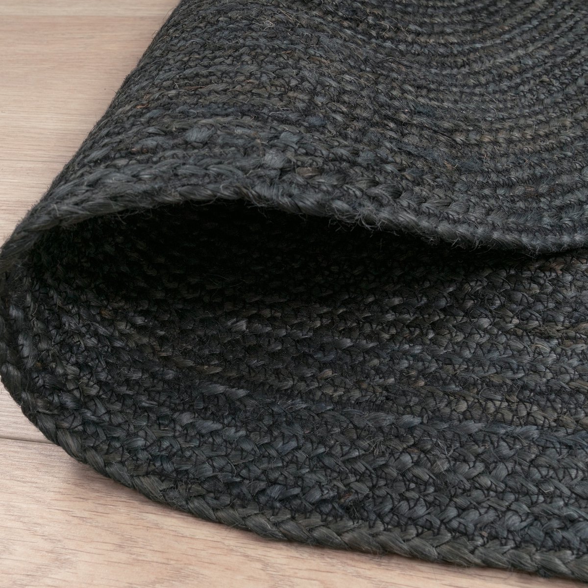 Paco Home Vloerkleed Rond Woonkamer Jute Boho Ethno Handgemaakt Natuurlijk Vloerkleed, Maat: 80 cm rondje, Kleur:Natuur 2