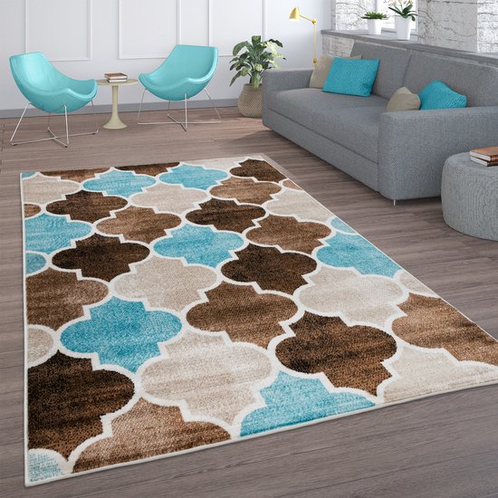 Laagpolig Vloerkleed Bareta - Modern Geo - Grijs - 160x220 cm - Flycarpets