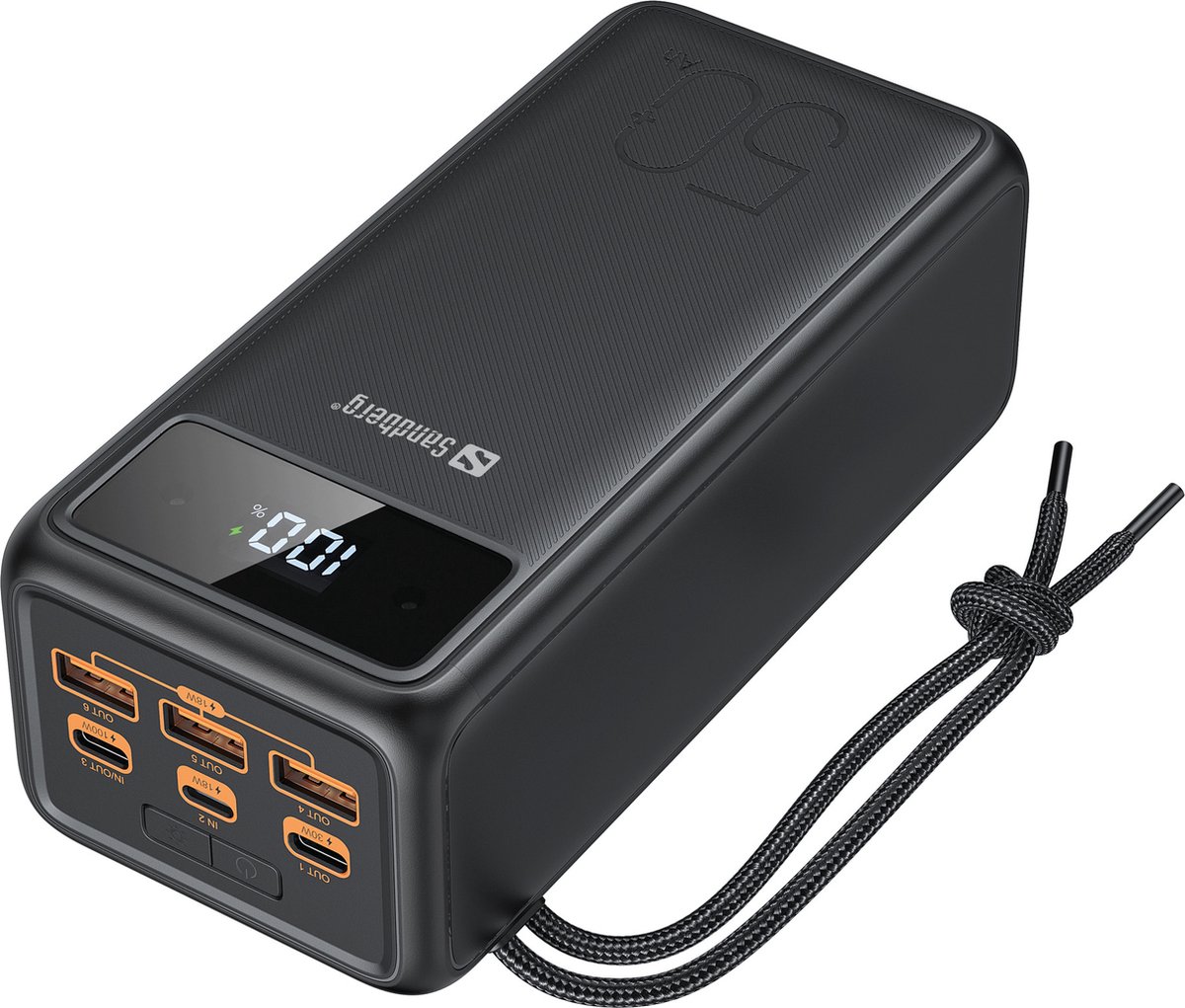 Sandberg 420-75 powerbank Lithium-Ion (Li-Ion) 50000 mAh Zwart