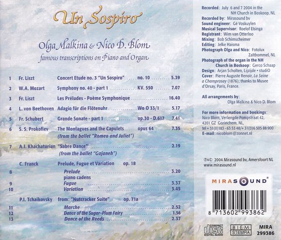 Olga Malkina Piano - Nico Blom Or - Un Sospiro